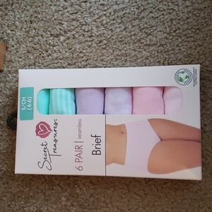 Secret Treasures S 4-6 6 pair seamless brief panties underwear pastel